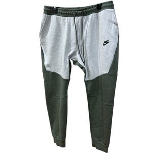 Nike Tech Sportswear Fleece Joggers Mens Size XL Clay Green Colorblock
